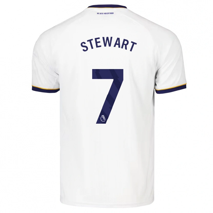 Danxen Børn Charlie Stewart #7 Midnatsblå Hvid Gul Udebane Spillertrøjer 2026/27 Trøje T-Shirt