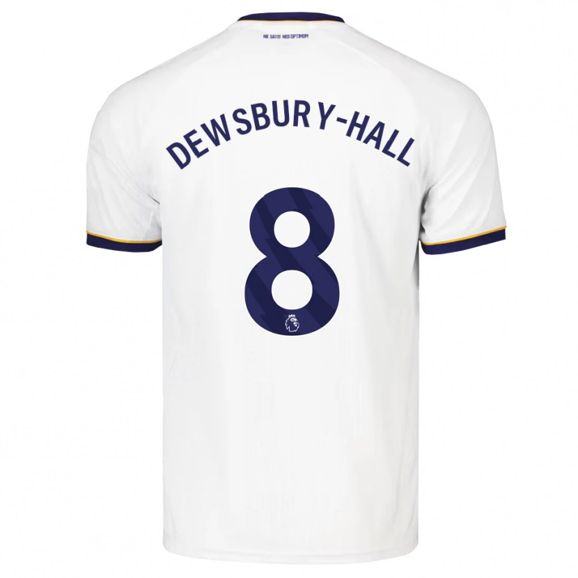Danxen Børn Kiernan Dewsbury-Hall #8 Midnatsblå Hvid Gul Udebane Spillertrøjer 2026/27 Trøje T-Shirt