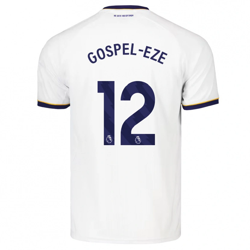 Danxen Børn Goodness Gospel-Eze #12 Midnatsblå Hvid Gul Udebane Spillertrøjer 2026/27 Trøje T-Shirt