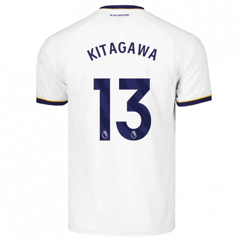 Danxen Børn Hikaru Kitagawa #13 Midnatsblå Hvid Gul Udebane Spillertrøjer 2026/27 Trøje T-Shirt