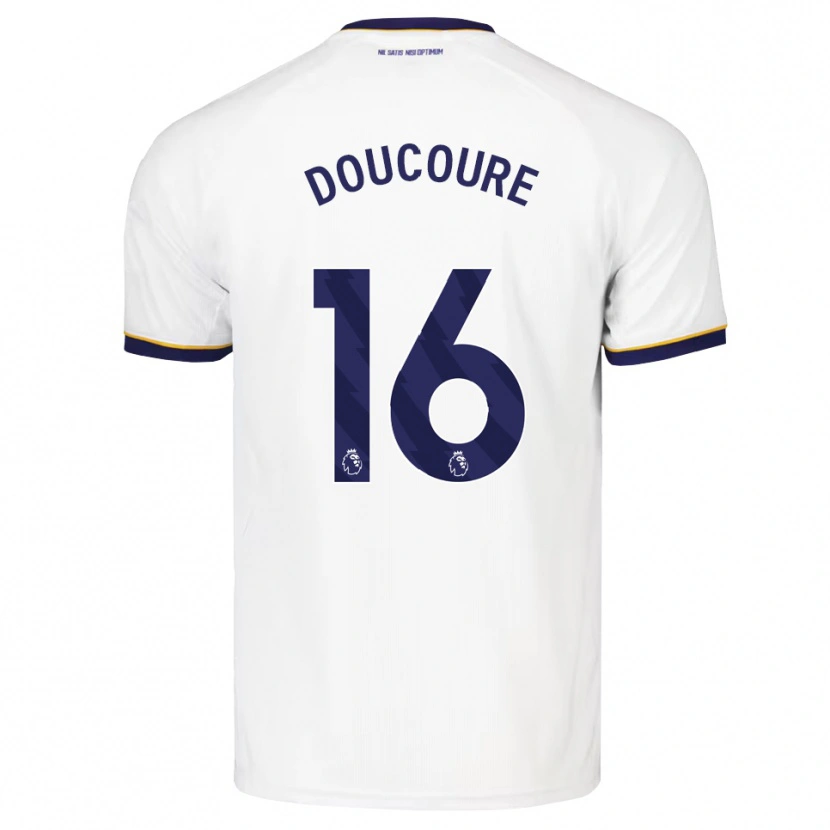 Danxen Børn Abdoulaye Doucoure #16 Midnatsblå Hvid Gul Udebane Spillertrøjer 2026/27 Trøje T-Shirt
