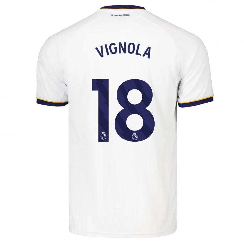Danxen Børn Ornella Vignola #18 Midnatsblå Hvid Gul Udebane Spillertrøjer 2026/27 Trøje T-Shirt