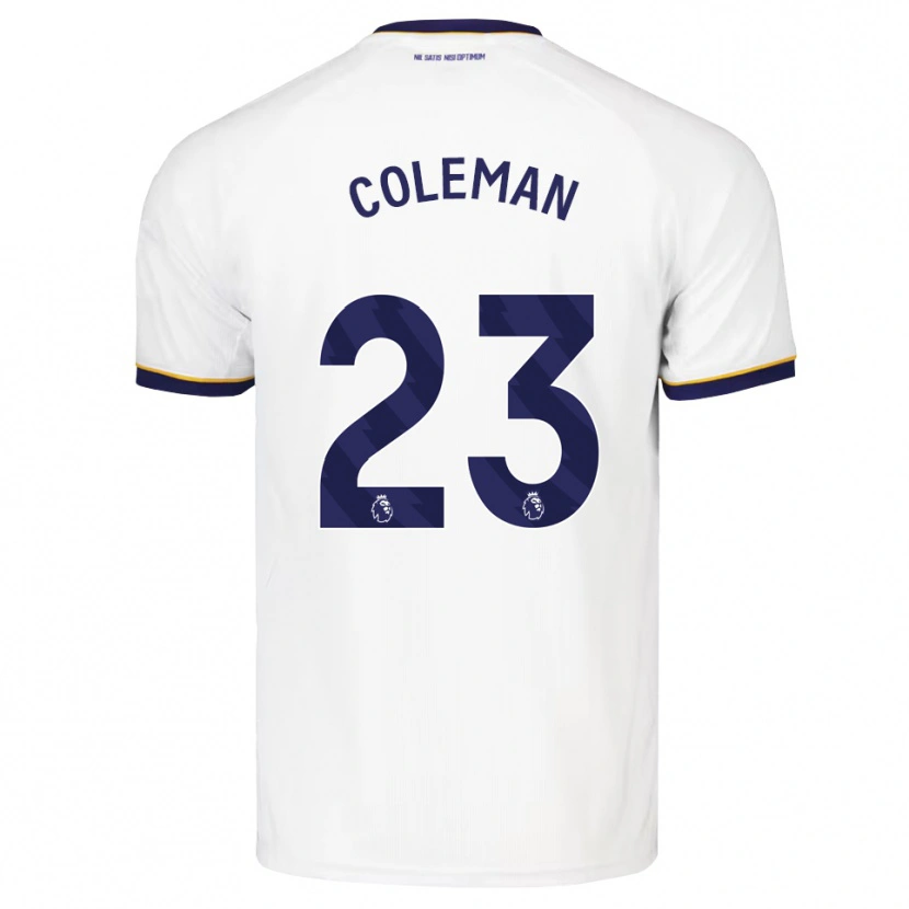 Danxen Børn Seamus Coleman #23 Midnatsblå Hvid Gul Udebane Spillertrøjer 2026/27 Trøje T-Shirt