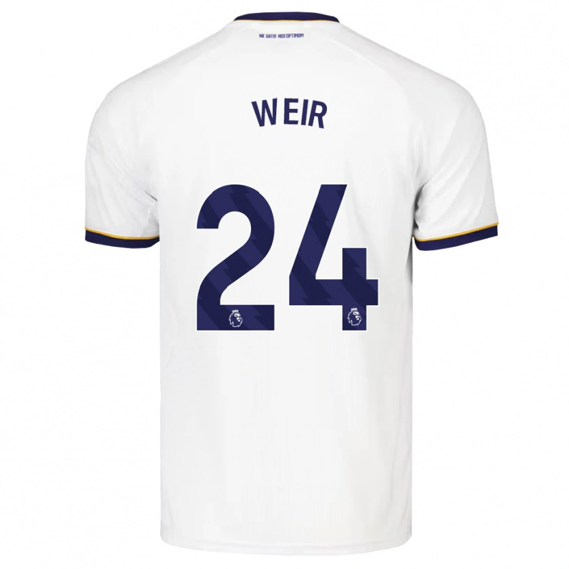 Danxen Børn Kenzie Weir #24 Midnatsblå Hvid Gul Udebane Spillertrøjer 2026/27 Trøje T-Shirt