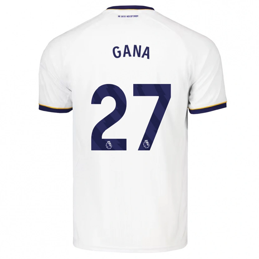 Danxen Børn Idrissa Gueye #27 Midnatsblå Hvid Gul Udebane Spillertrøjer 2026/27 Trøje T-Shirt