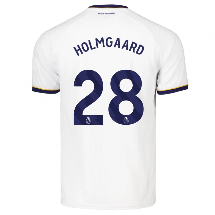 Danxen Børn Karen Holmgaard #28 Midnatsblå Hvid Gul Udebane Spillertrøjer 2026/27 Trøje T-Shirt