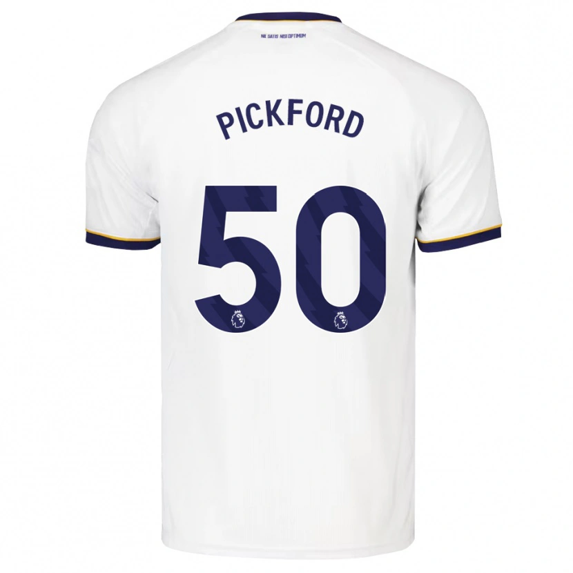 Danxen Børn George Pickford #50 Midnatsblå Hvid Gul Udebane Spillertrøjer 2026/27 Trøje T-Shirt