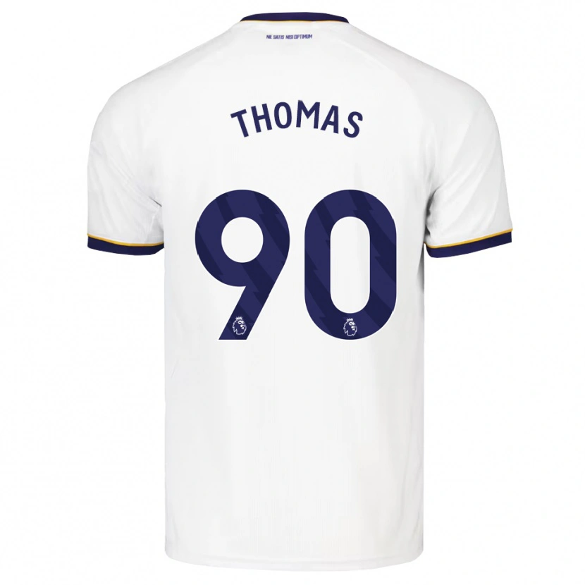 Danxen Børn Aled Thomas #90 Midnatsblå Hvid Gul Udebane Spillertrøjer 2026/27 Trøje T-Shirt