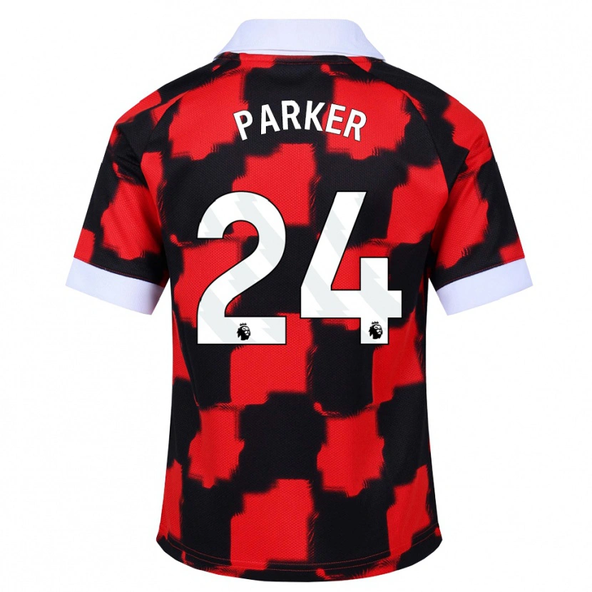 Danxen Børn Beau Parker #24 Rød Hvid Sort Udebane Spillertrøjer 2026/27 Trøje T-Shirt