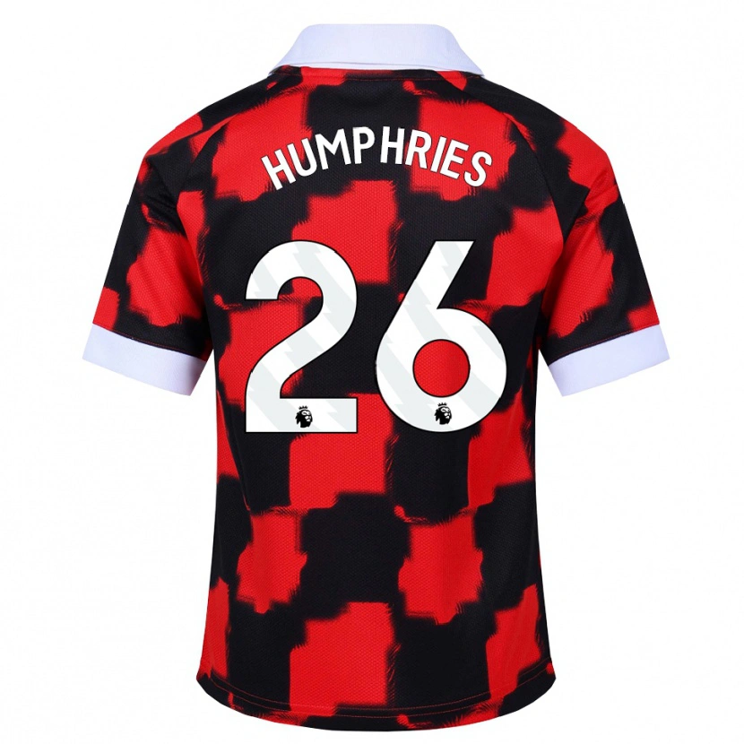 Danxen Børn Marni Humphries #26 Rød Hvid Sort Udebane Spillertrøjer 2026/27 Trøje T-Shirt