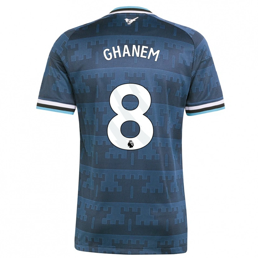 Danxen Børn Muawiya Ghanem #8 Gul Sort Blå Udebane Spillertrøjer 2026/27 Trøje T-Shirt