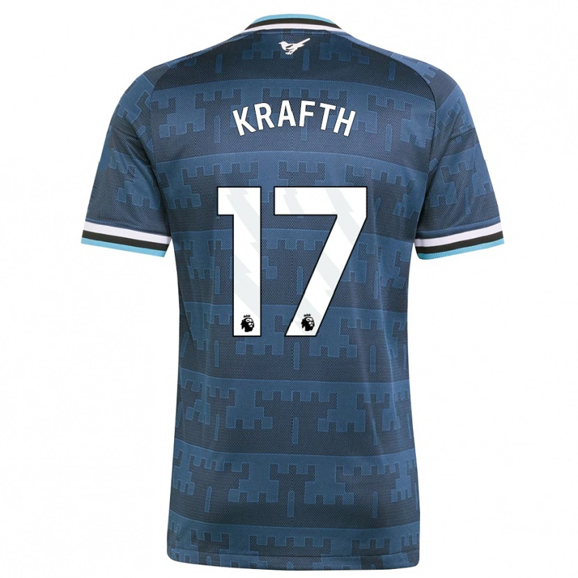 Danxen Børn Emil Krafth #17 Gul Sort Blå Udebane Spillertrøjer 2026/27 Trøje T-Shirt