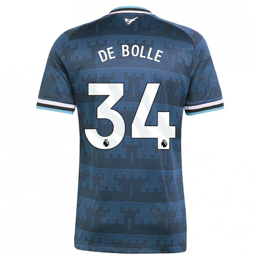 Danxen Børn Lucas De Bolle #34 Gul Sort Blå Udebane Spillertrøjer 2026/27 Trøje T-Shirt