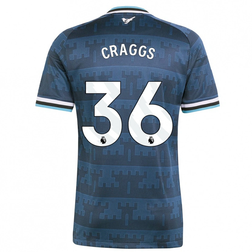 Danxen Børn Luke Craggs #36 Gul Sort Blå Udebane Spillertrøjer 2026/27 Trøje T-Shirt