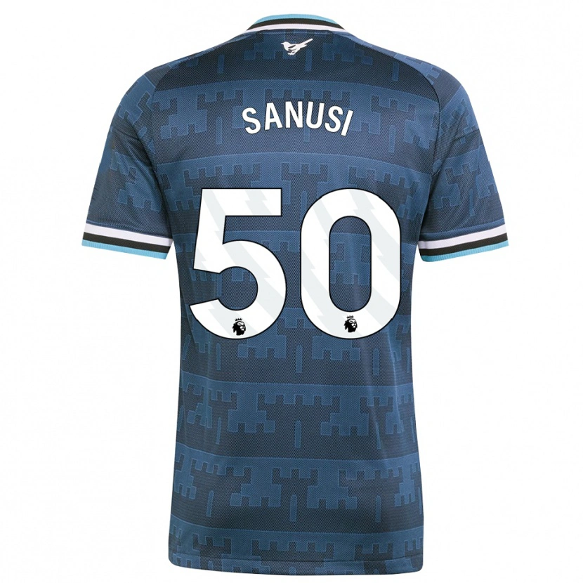 Danxen Børn Trevan Sanusi #50 Gul Sort Blå Udebane Spillertrøjer 2026/27 Trøje T-Shirt