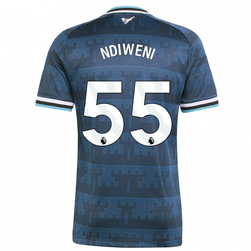Danxen Børn Michael Ndiweni #55 Gul Sort Blå Udebane Spillertrøjer 2026/27 Trøje T-Shirt