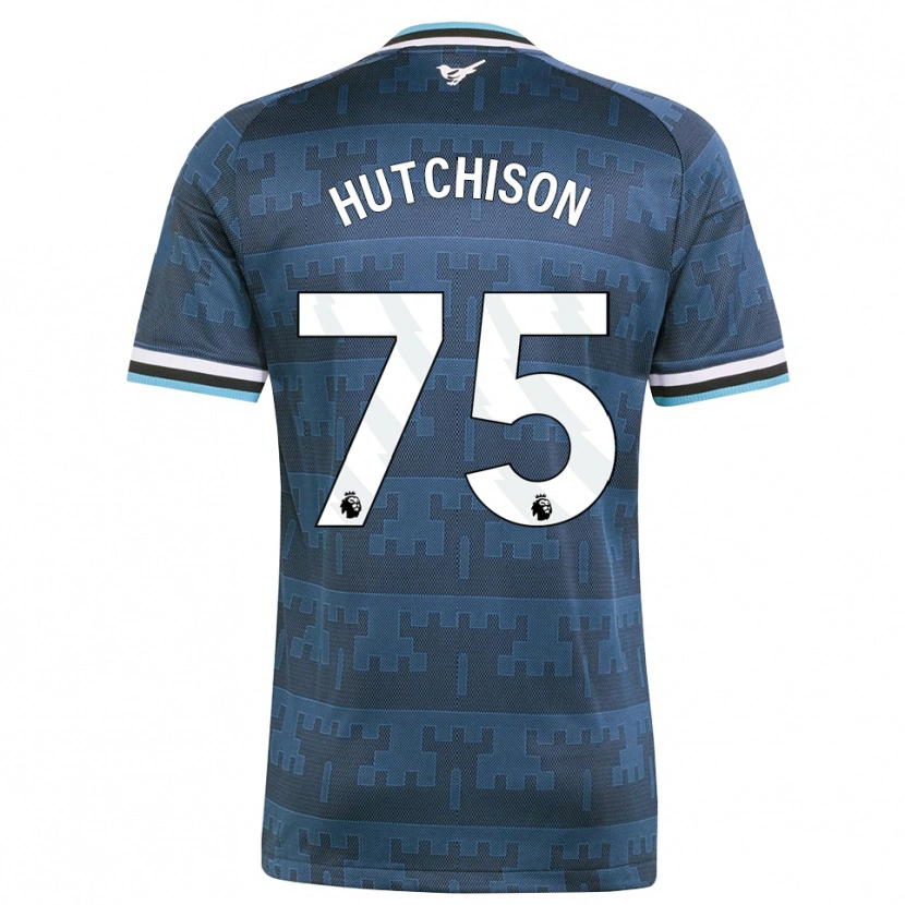 Danxen Børn Alfie Hutchison #75 Gul Sort Blå Udebane Spillertrøjer 2026/27 Trøje T-Shirt