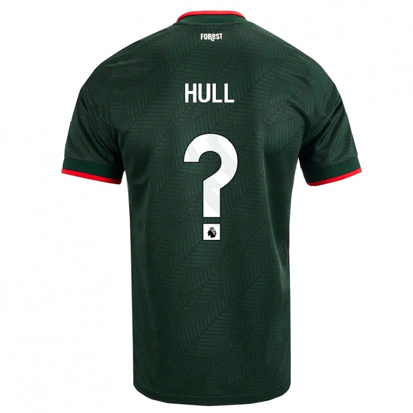 Danxen Børn Ethan Hull #0 Mørk Grøn Rød Udebane Spillertrøjer 2026/27 Trøje T-Shirt