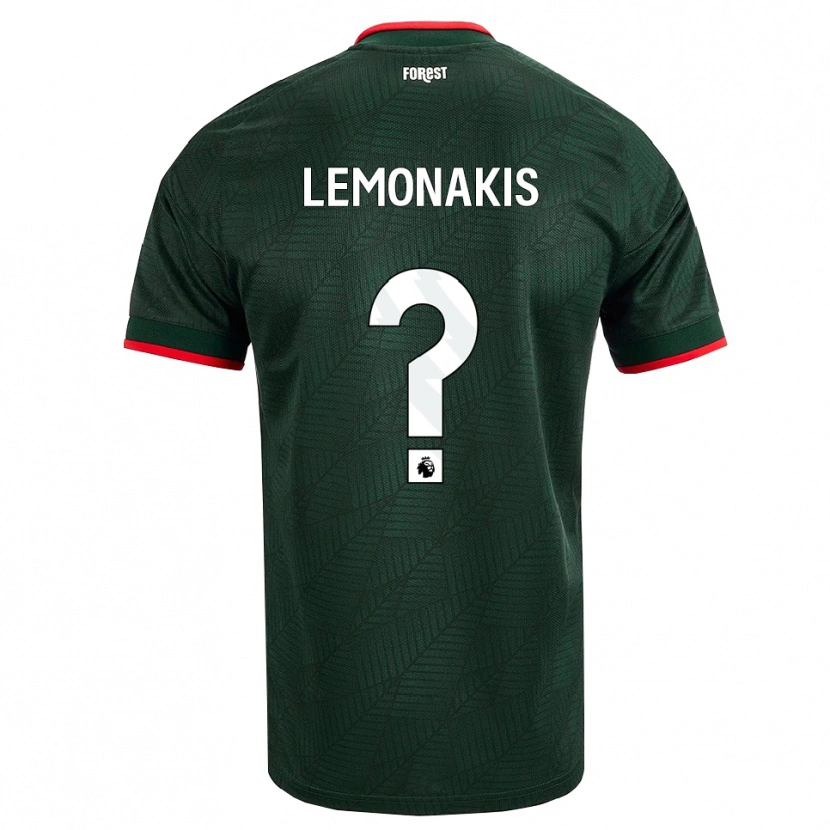 Danxen Børn Georgios Lemonakis #0 Mørk Grøn Rød Udebane Spillertrøjer 2026/27 Trøje T-Shirt