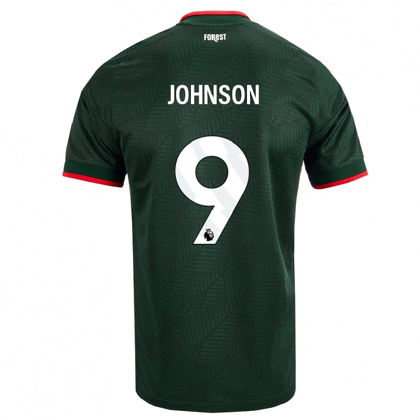 Danxen Børn Melissa Johnson #9 Mørk Grøn Rød Udebane Spillertrøjer 2026/27 Trøje T-Shirt