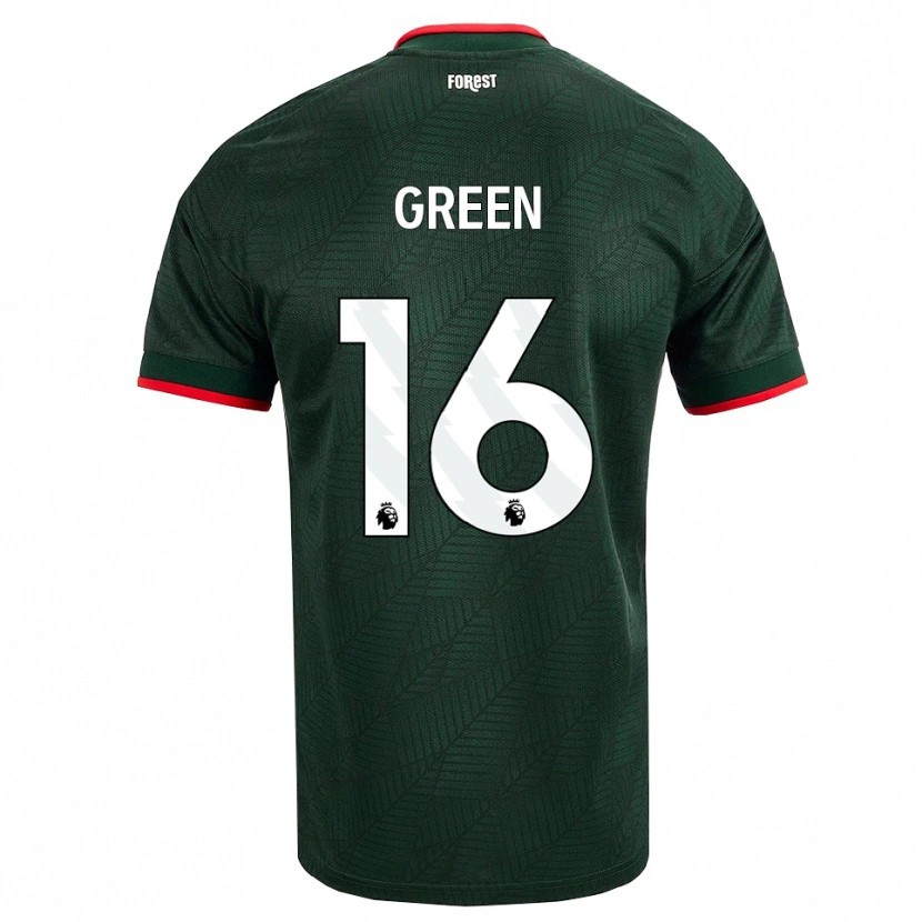 Danxen Børn Mollie Green #16 Mørk Grøn Rød Udebane Spillertrøjer 2026/27 Trøje T-Shirt