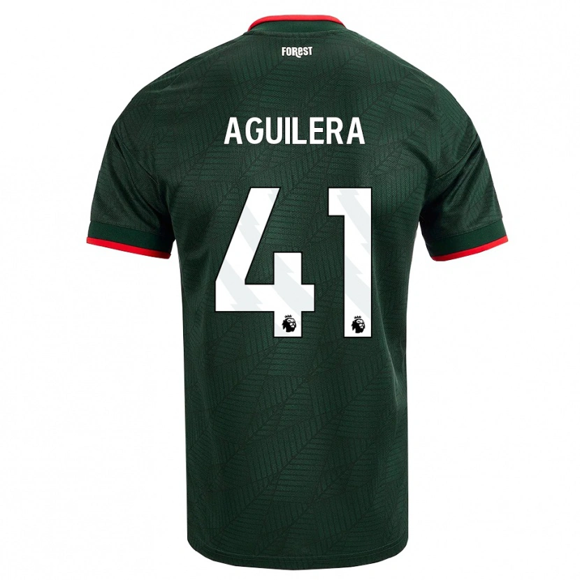 Danxen Børn Brandon Aguilera #41 Mørk Grøn Rød Udebane Spillertrøjer 2026/27 Trøje T-Shirt
