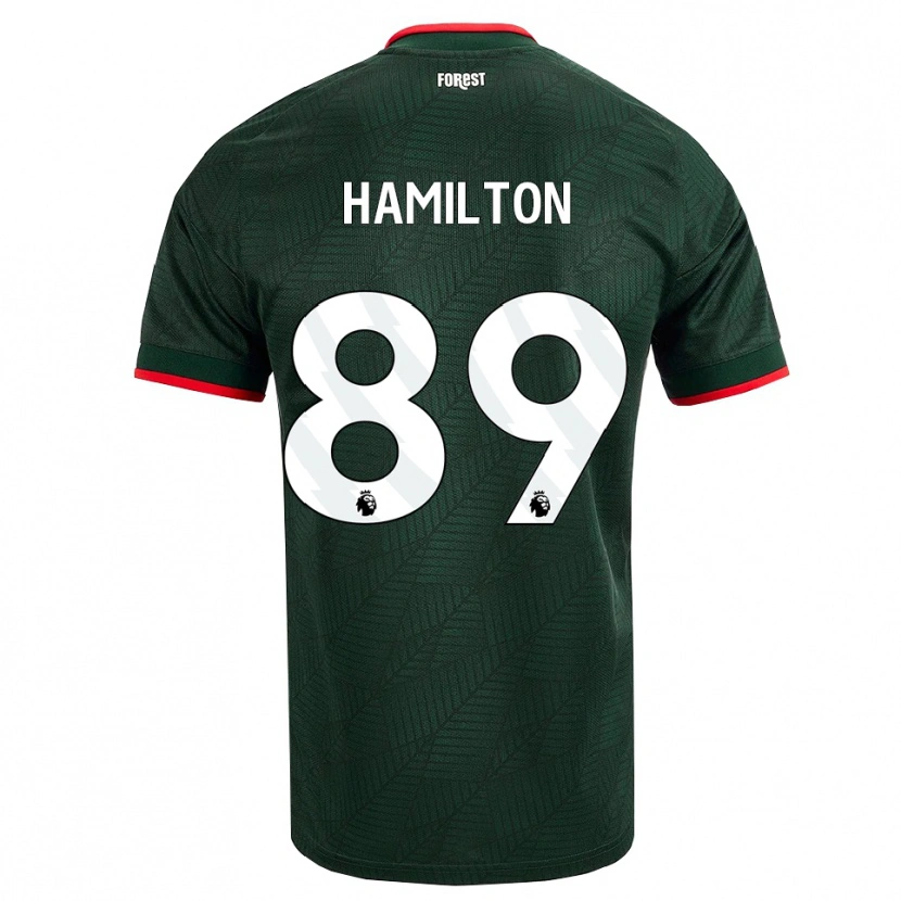 Danxen Børn Scott Hamilton #89 Mørk Grøn Rød Udebane Spillertrøjer 2026/27 Trøje T-Shirt