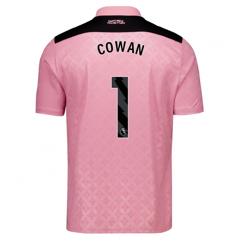 Danxen Børn Joe Cowan #1 Lysrosa Sort Udebane Spillertrøjer 2026/27 Trøje T-Shirt
