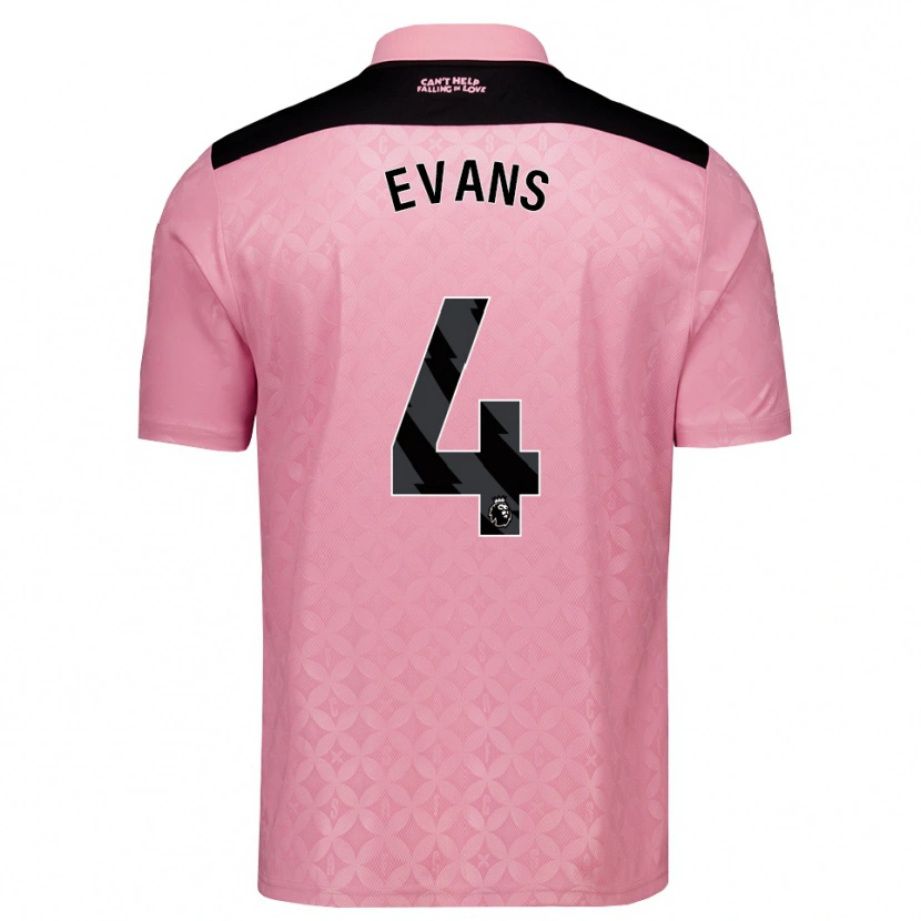 Danxen Børn Corry Evans #4 Lysrosa Sort Udebane Spillertrøjer 2026/27 Trøje T-Shirt