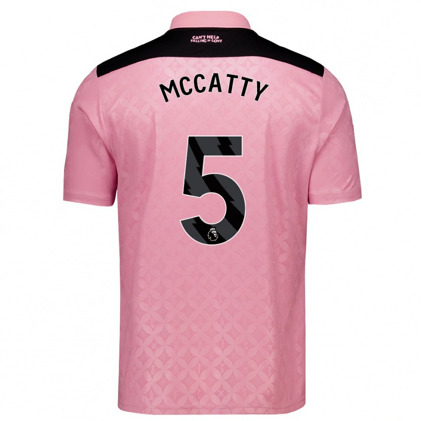 Danxen Børn Grace Mccatty #5 Lysrosa Sort Udebane Spillertrøjer 2026/27 Trøje T-Shirt