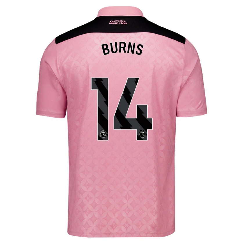Danxen Børn Matthew Burns #14 Lysrosa Sort Udebane Spillertrøjer 2026/27 Trøje T-Shirt