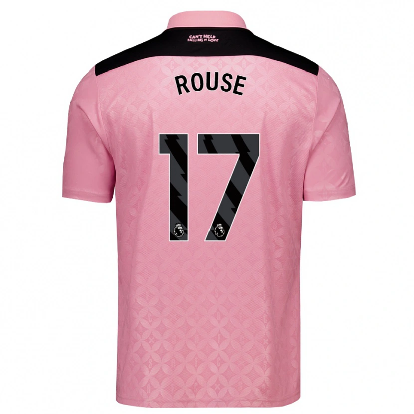Danxen Børn Mollie Rouse #17 Lysrosa Sort Udebane Spillertrøjer 2026/27 Trøje T-Shirt