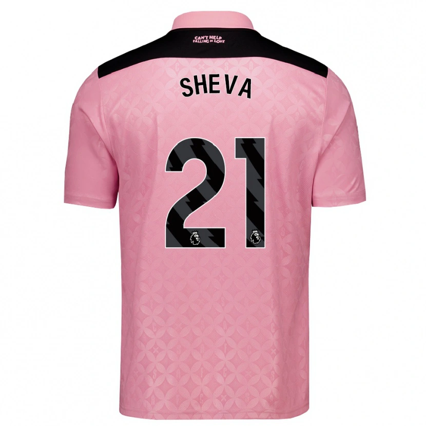 Danxen Børn Marissa Sheva #21 Lysrosa Sort Udebane Spillertrøjer 2026/27 Trøje T-Shirt