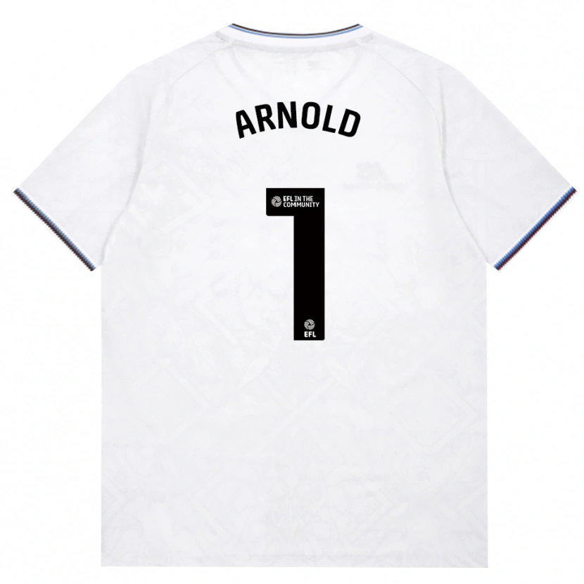 Danxen Børn Mackenzie Arnold #1 Vinrød Hvid Udebane Spillertrøjer 2026/27 Trøje T-Shirt