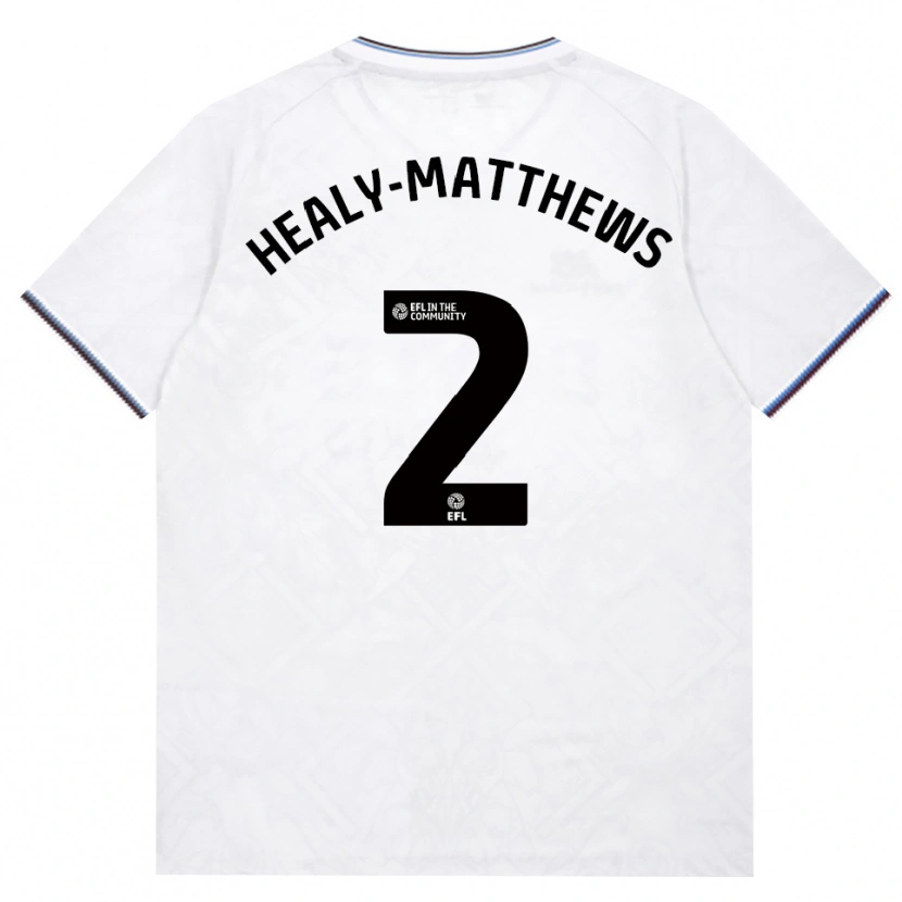 Danxen Børn Kyle Healy-Matthews #2 Vinrød Hvid Udebane Spillertrøjer 2026/27 Trøje T-Shirt