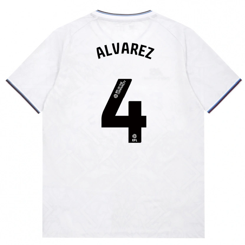 Danxen Børn Edson Álvarez #4 Vinrød Hvid Udebane Spillertrøjer 2026/27 Trøje T-Shirt