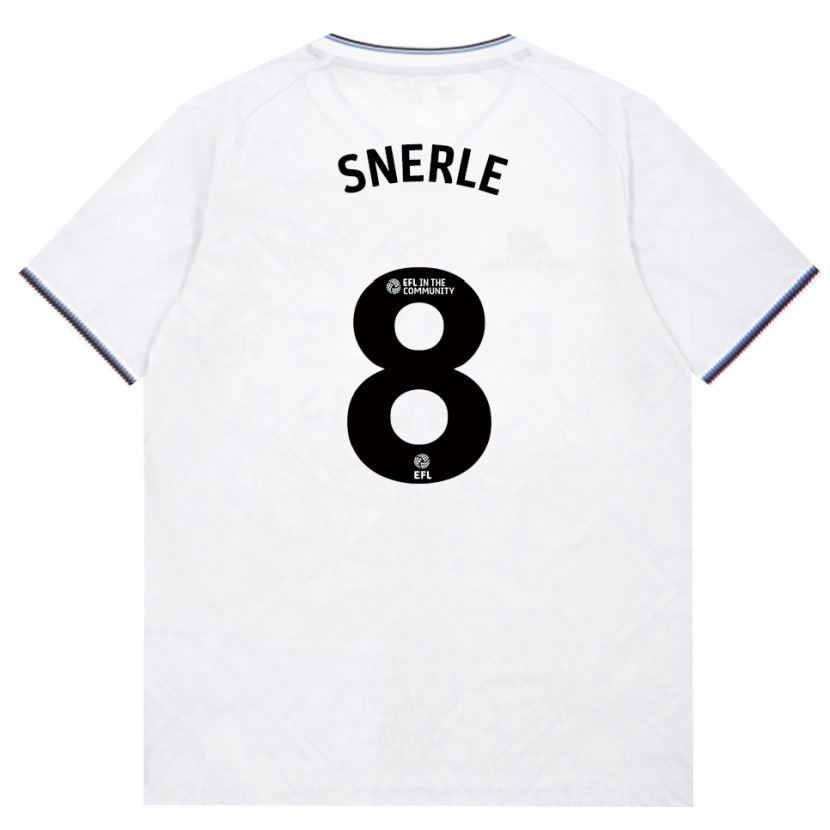 Danxen Børn Emma Snerle #8 Vinrød Hvid Udebane Spillertrøjer 2026/27 Trøje T-Shirt