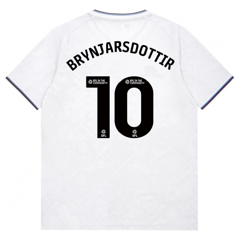Danxen Børn Dagný Brynjarsdóttir #10 Vinrød Hvid Udebane Spillertrøjer 2026/27 Trøje T-Shirt