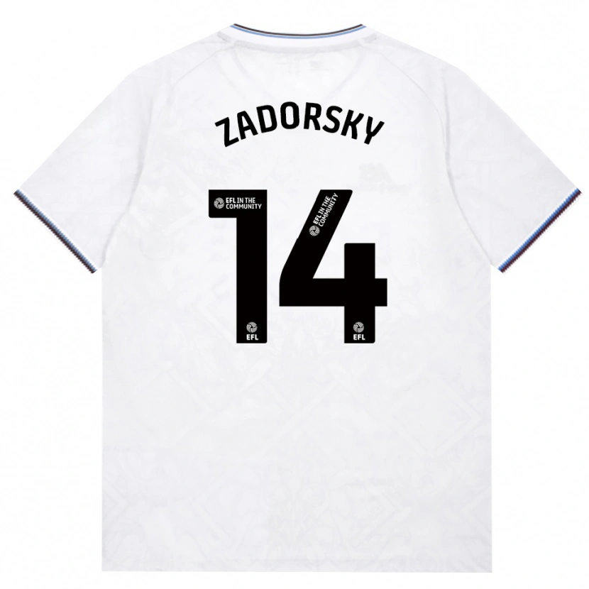 Danxen Børn Shelina Zadorsky #14 Vinrød Hvid Udebane Spillertrøjer 2026/27 Trøje T-Shirt