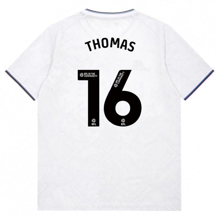 Danxen Børn Isaac Thomas #16 Vinrød Hvid Udebane Spillertrøjer 2026/27 Trøje T-Shirt