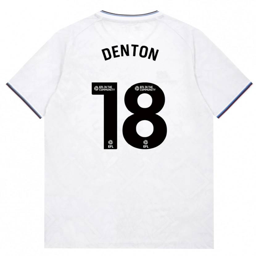 Danxen Børn Anouk Denton #18 Vinrød Hvid Udebane Spillertrøjer 2026/27 Trøje T-Shirt