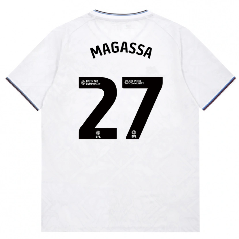Danxen Børn Soungoutou Magassa #27 Vinrød Hvid Udebane Spillertrøjer 2026/27 Trøje T-Shirt