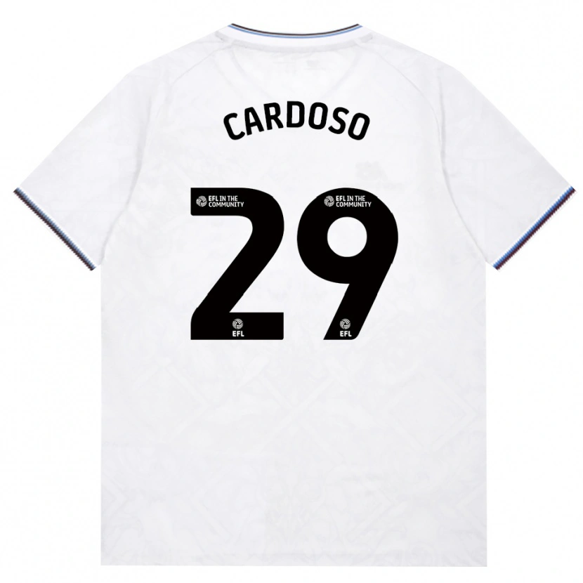Danxen Børn Goncalo Cardoso #29 Vinrød Hvid Udebane Spillertrøjer 2026/27 Trøje T-Shirt