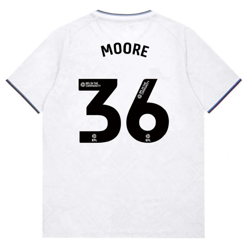 Danxen Børn Sean Moore #36 Vinrød Hvid Udebane Spillertrøjer 2026/27 Trøje T-Shirt