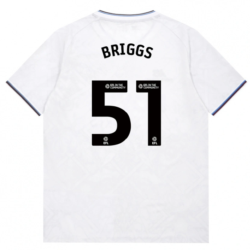 Danxen Børn Josh Briggs #51 Vinrød Hvid Udebane Spillertrøjer 2026/27 Trøje T-Shirt
