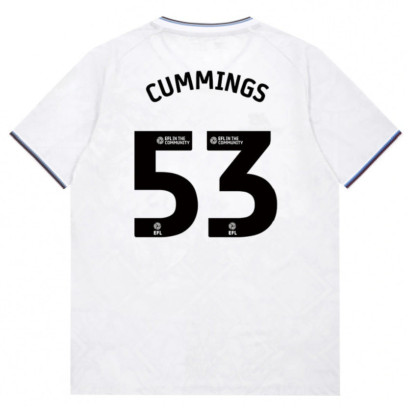Danxen Børn Daniel Cummings #53 Vinrød Hvid Udebane Spillertrøjer 2026/27 Trøje T-Shirt