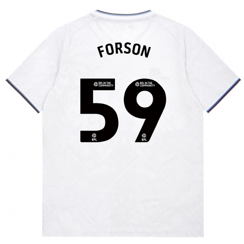 Danxen Børn Keenan Forson #59 Vinrød Hvid Udebane Spillertrøjer 2026/27 Trøje T-Shirt