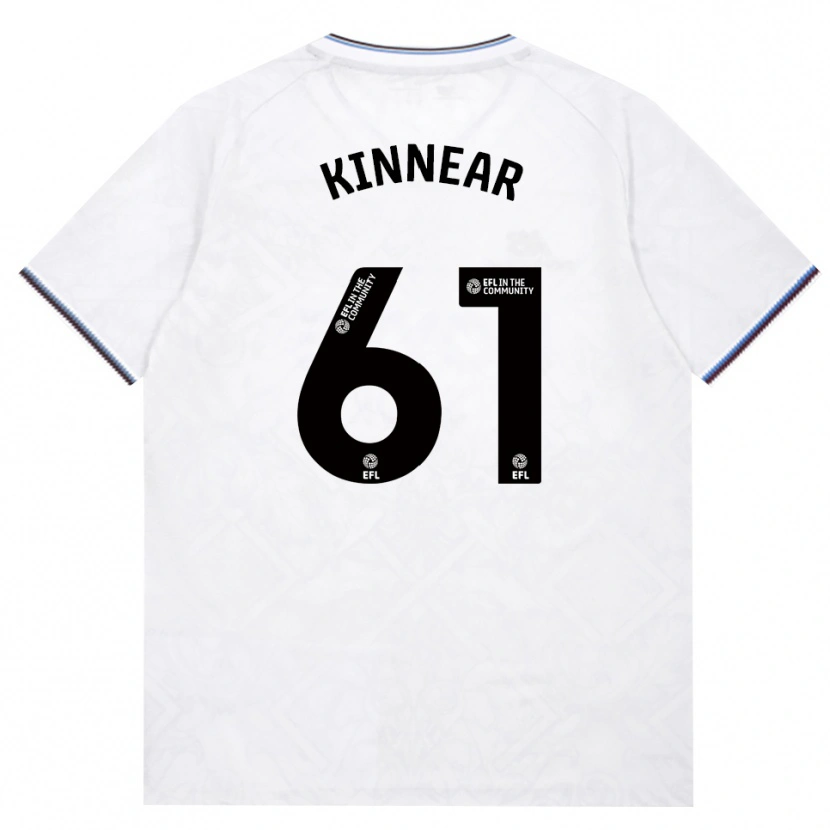 Danxen Børn Brian Kinnear #61 Vinrød Hvid Udebane Spillertrøjer 2026/27 Trøje T-Shirt