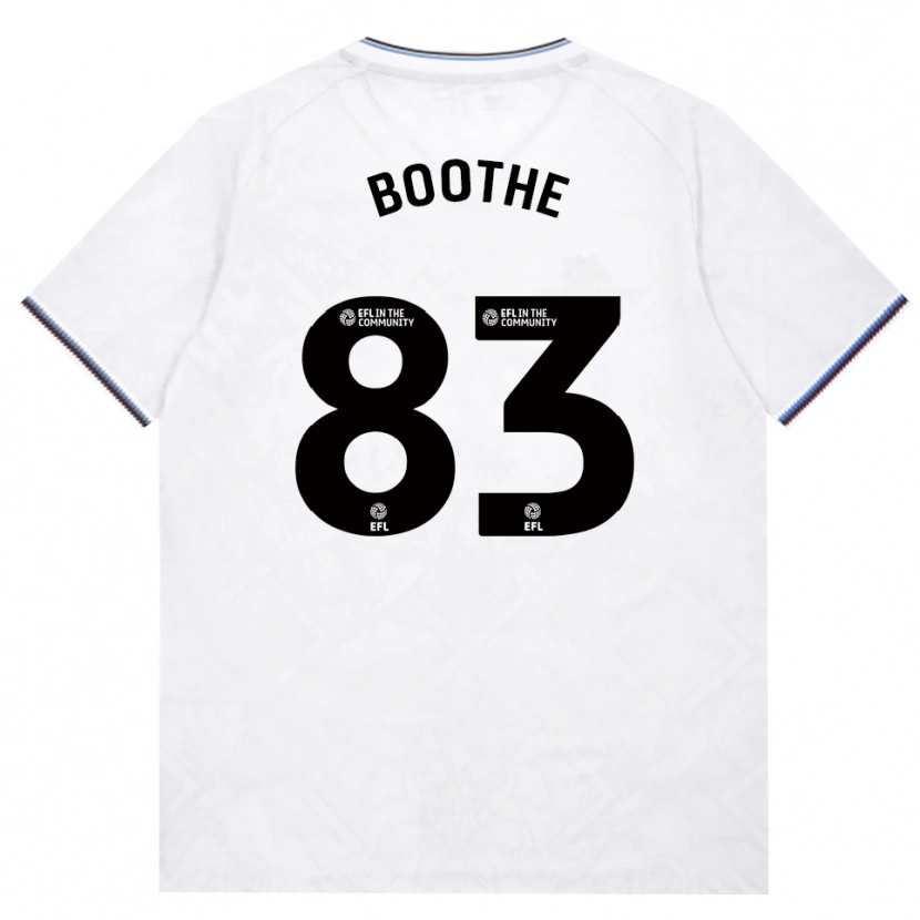 Danxen Børn Sebastian Boothe #83 Vinrød Hvid Udebane Spillertrøjer 2026/27 Trøje T-Shirt