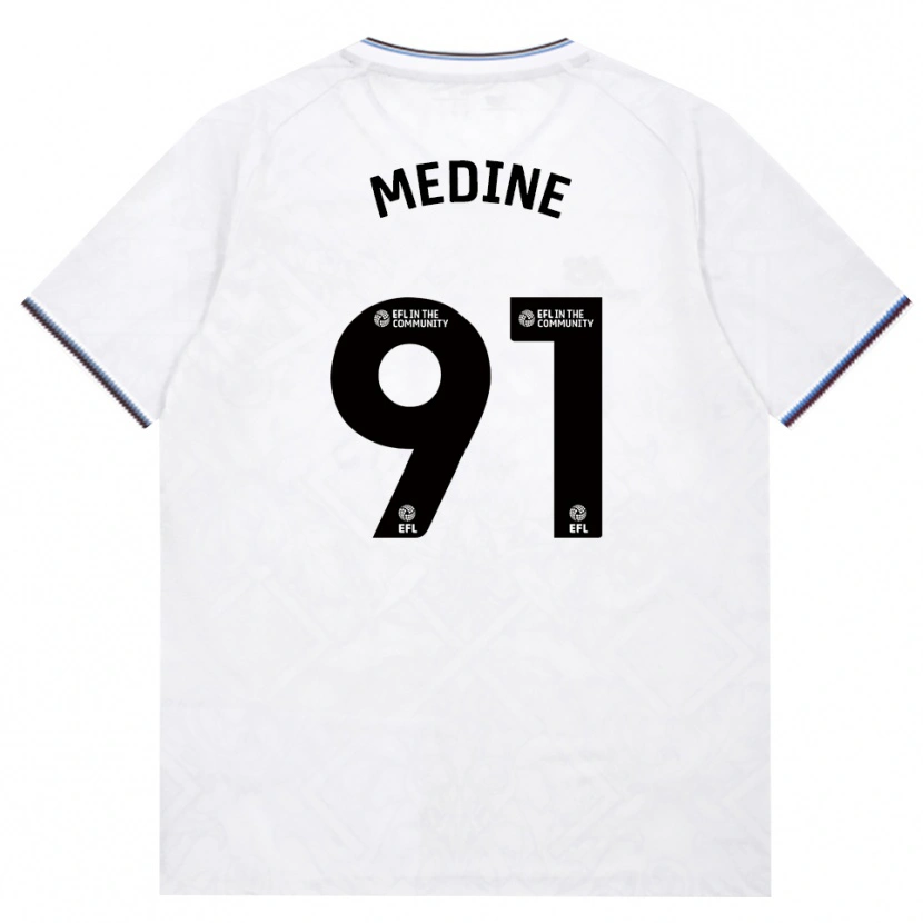 Danxen Børn Jephthah Medine #91 Vinrød Hvid Udebane Spillertrøjer 2026/27 Trøje T-Shirt
